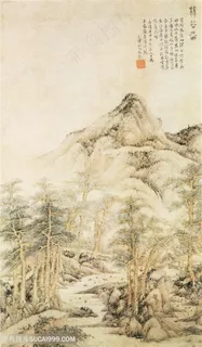 中国风界画樵谷图 中国风界画樵谷图