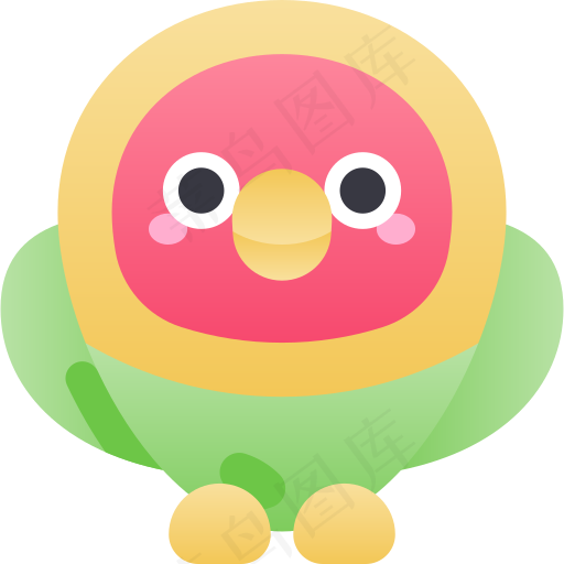 卡通小鸟元素图标免扣