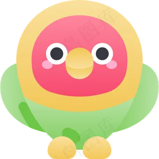 卡通小鸟元素图标免扣