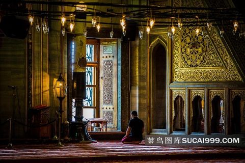 土耳其伊斯坦布尔圣索菲亚教堂建筑风景大图