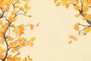 中国风秋季落叶简约背景