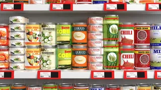 超市食品的摆放