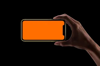 右手手持苹果手机拍照展示样机