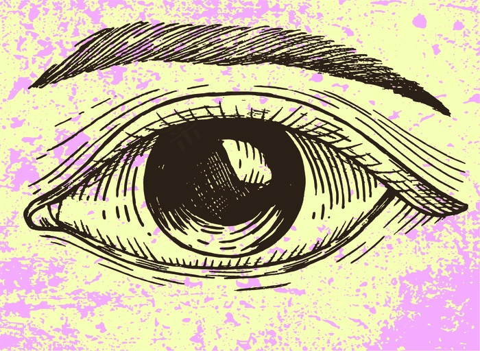 眼睛原创插画ai矢量模版下载