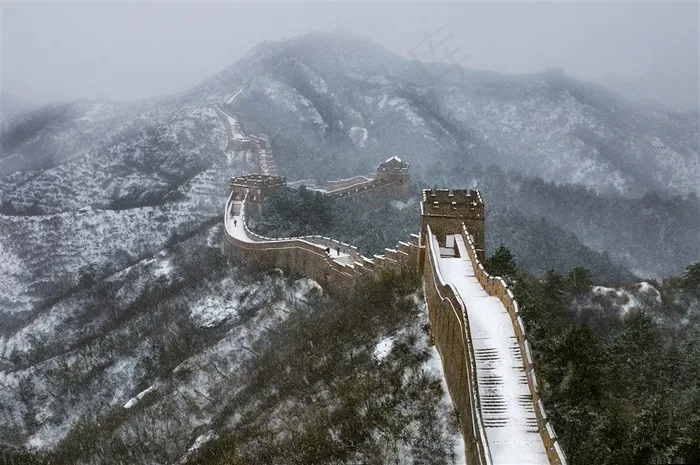 长城雪景金山岭