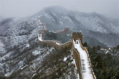 长城雪景金山岭