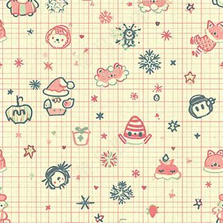 格子可爱图案纹理背景，布料