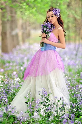 花季恋人婚纱摄影图