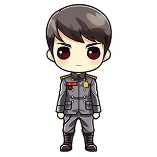 军人士兵卡通免抠