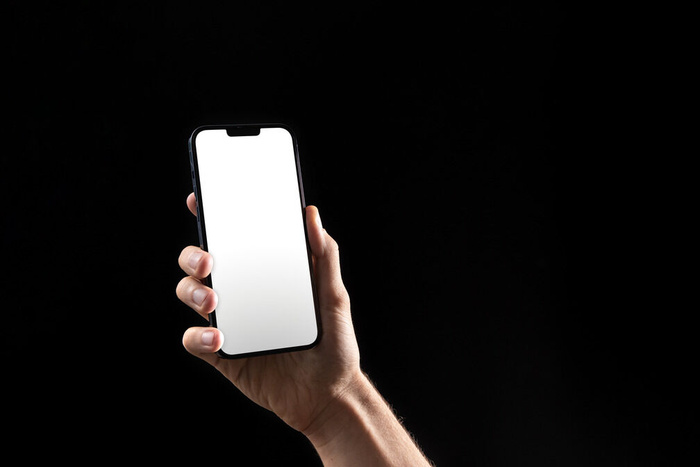 右手手持苹果手机展示样机