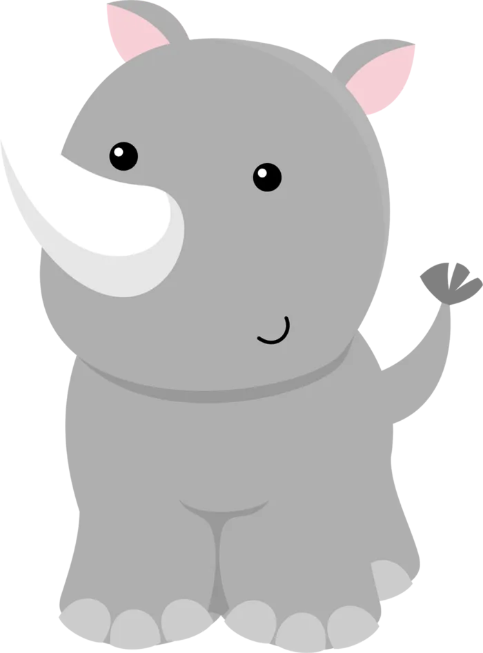 犀牛素材卡通简笔素材