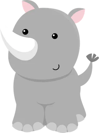 犀牛素材卡通简笔素材