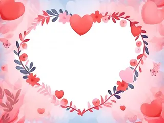 爱心边框粉色素材背景