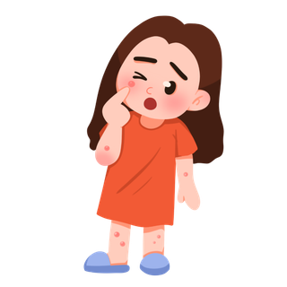 卡通预防蚊虫叮咬元素插画