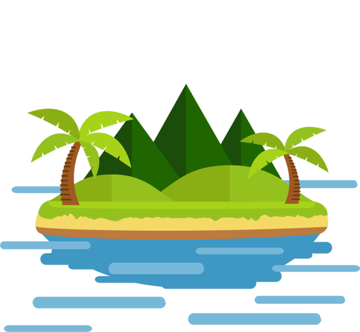 海滩大海叶子