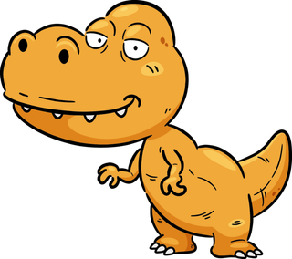 黄色卡通小恐龙