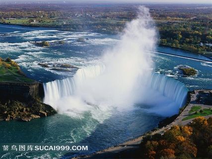 超大尺寸-尼亚加拉大瀑布水雾奇景高清壁纸素材