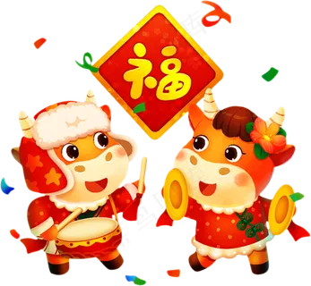 新春牛年福喜庆过年 新春牛年福喜庆过年
