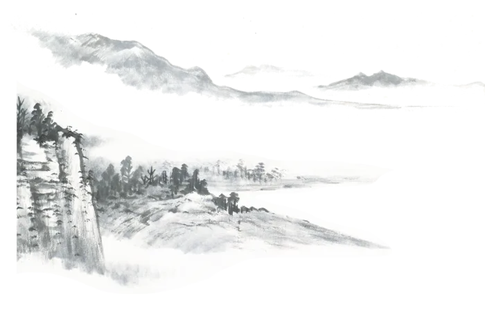 山水画素材中国风水墨画素材元素中国画