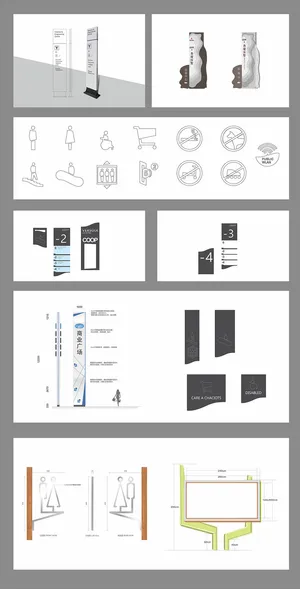 全*代创意商场商城导视牌设计
