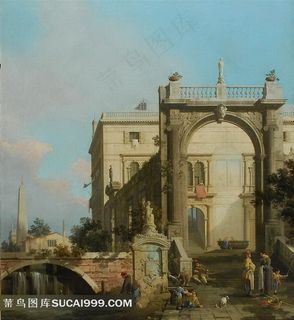 大运河和圣马可教堂 世界名画