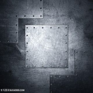 正方形形状金属钢板背景高清图