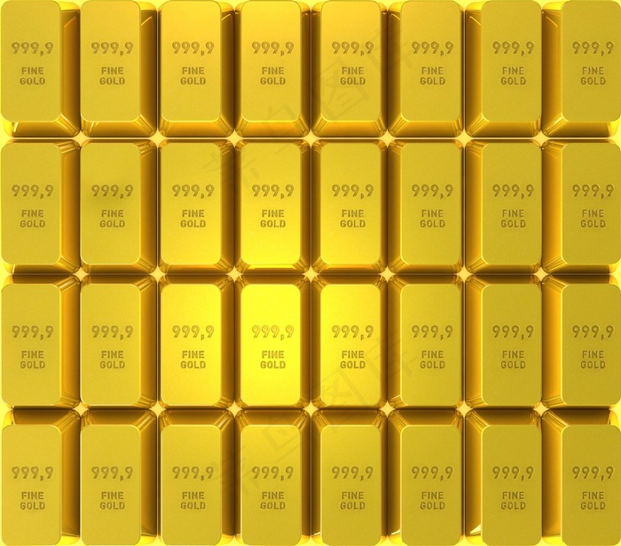 金砖金块金条财富大图
