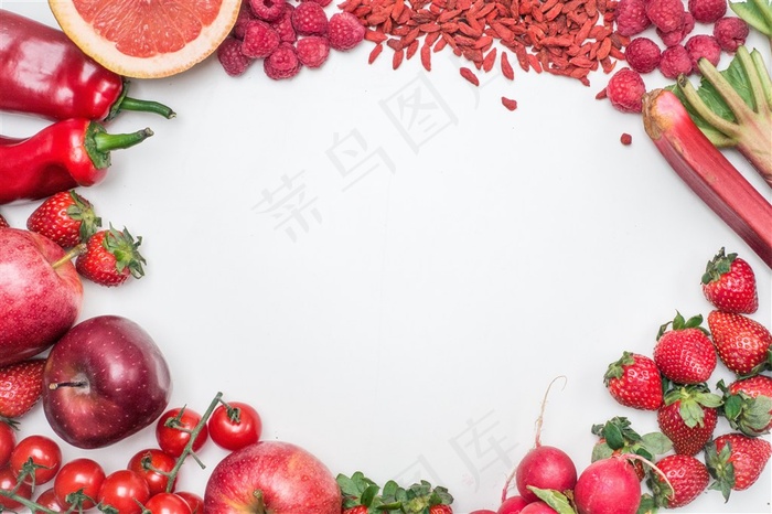 美食水果平面摆放被