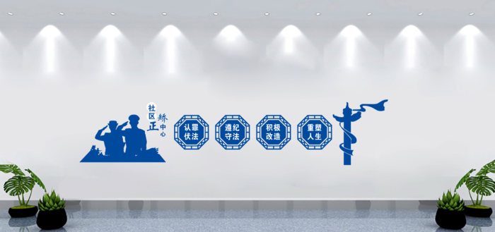 社区矫正中心党建文化墙