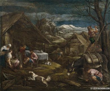 巴萨诺（车间），冬天，场景，农民