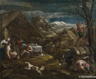 巴萨诺（车间），冬天，场景，农民