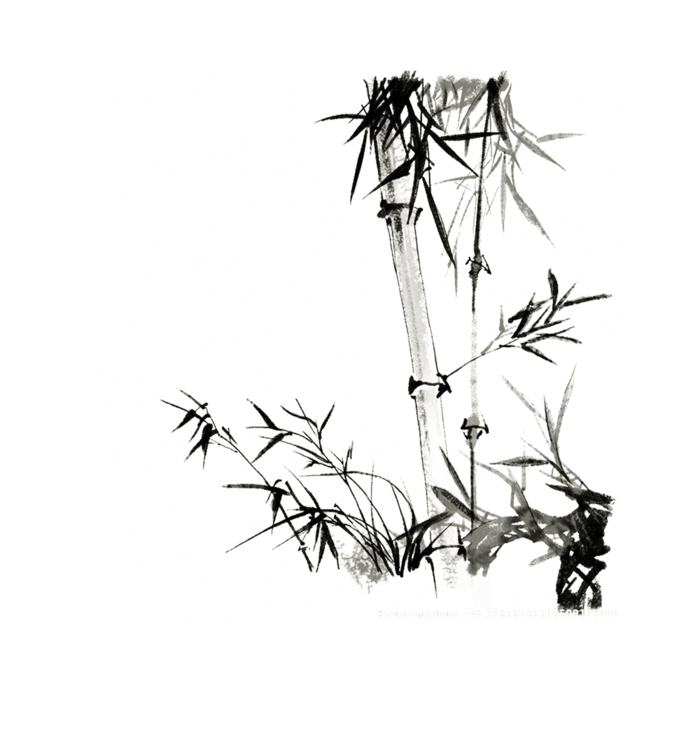竹子水墨画中国风国画墨水书法竹子画