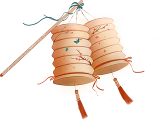 新年元素梅花冬天春节新年中国风灯笼