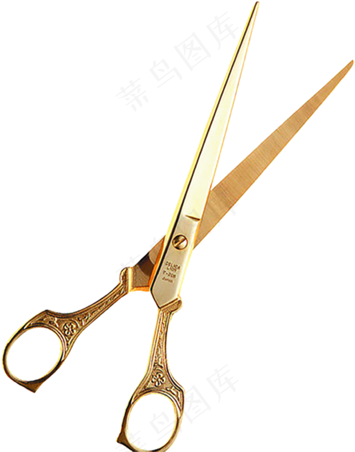 剪刀美发金色剪刀