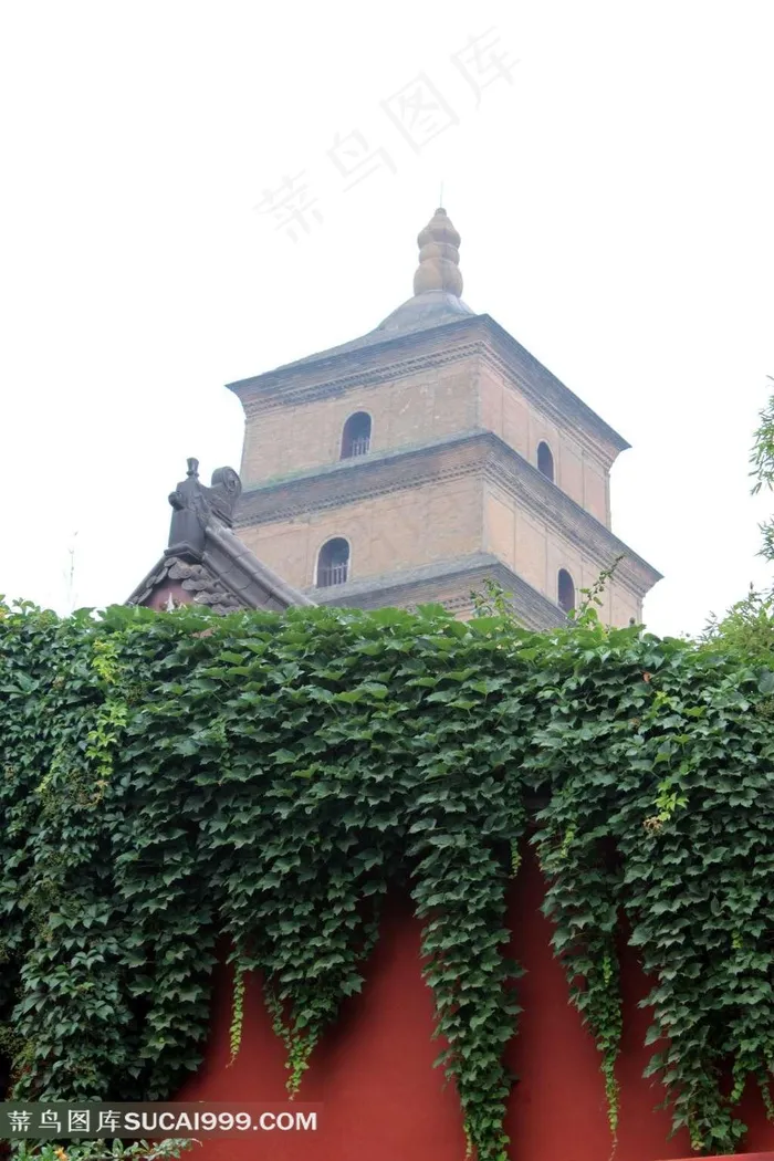 西安大雁塔建筑摄影素材