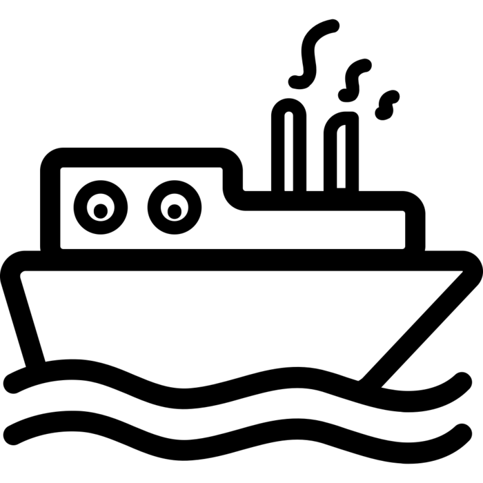轮船简笔画元素