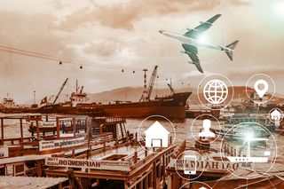 海运码头运输进出口贸易复古老照片