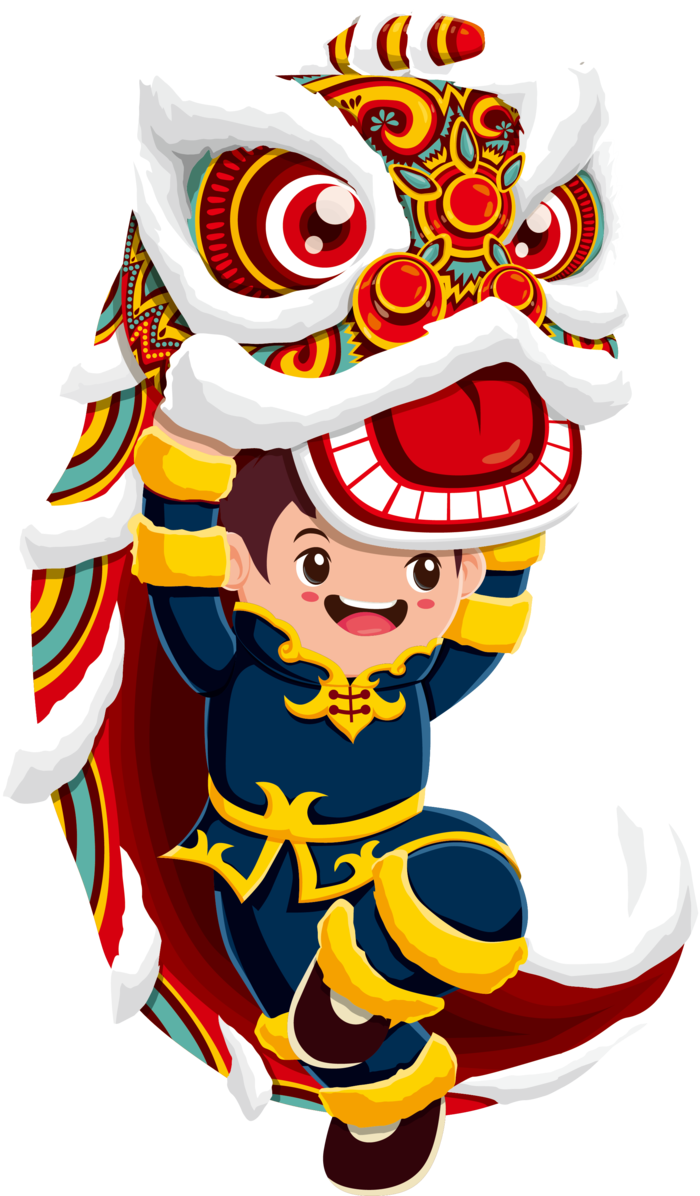 国潮醒狮中国风AI矢量卫衣T恤烫画印花手机壳图案PNG高清免抠素材