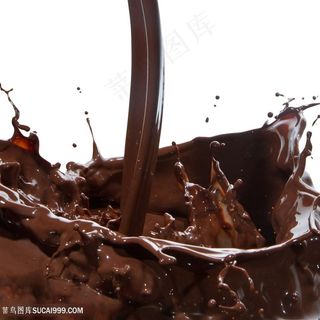 动感溅起巧克力高清图片