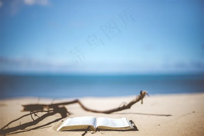 海边翻开的书本