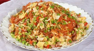 什锦熏肉炒粉丝 