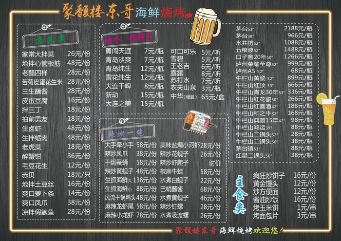 高档菜谱菜单psd模版下载