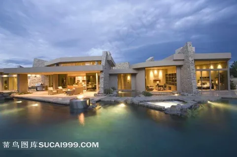 别墅系列 - 美丽宽敞的水岸别墅