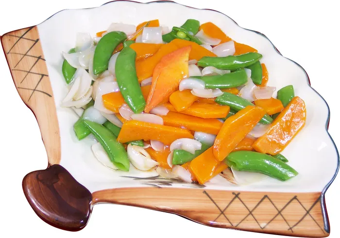 蜜豆百合炒金瓜