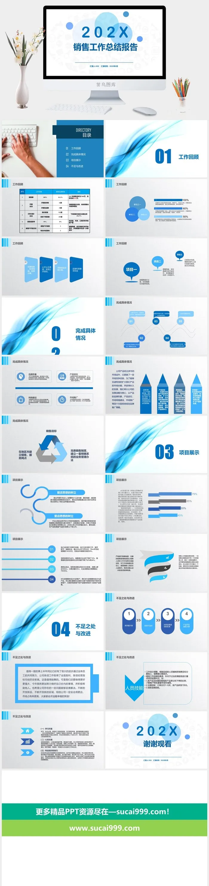 销售工作总结PPT模板