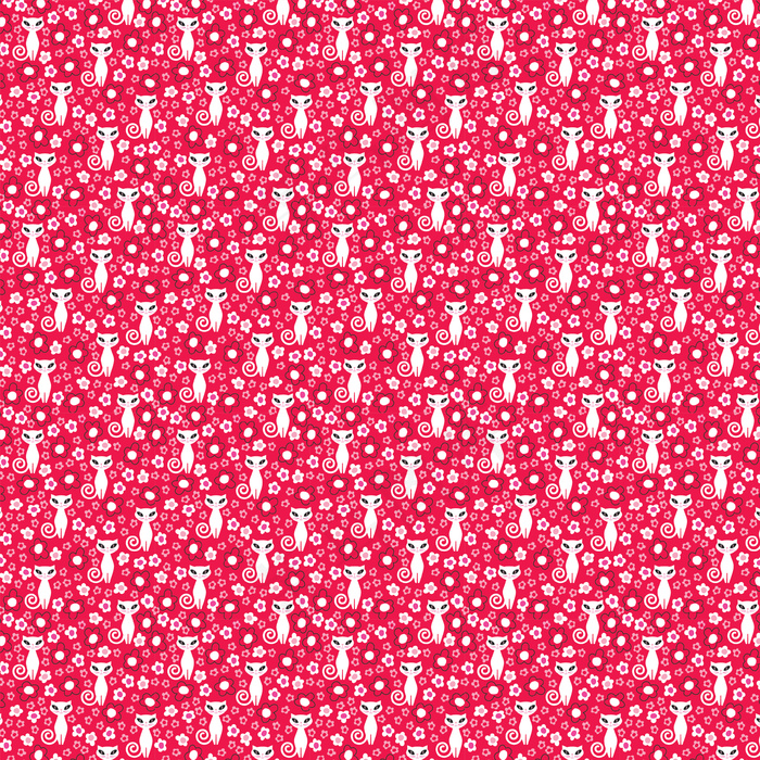 白色小猫平铺背景图片