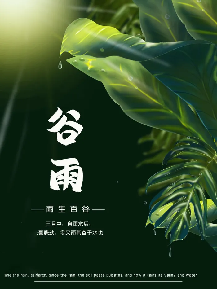 谷雨海报二十四节气谷雨广告