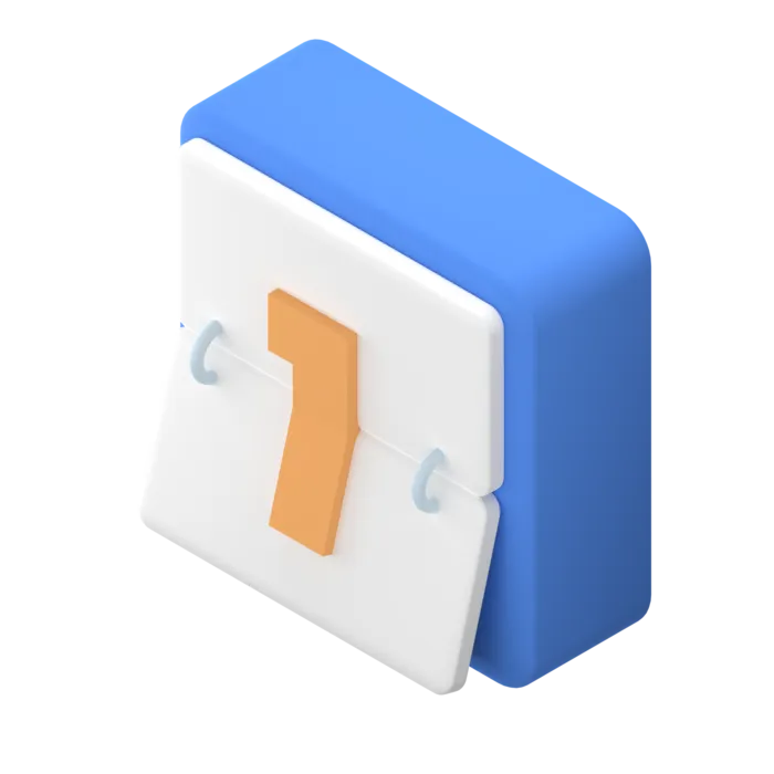 日期简约3D数据png图标素材