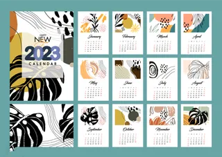 2023日历 2023年挂历 兔年日历 