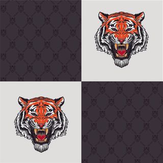 老虎  填充 图案 正方形